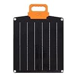 Omabeta 20W 18V Portable Solar Panel Charger Efficient Monocrystalline Power Supply for RV Camping Outdoor Activities (Black)