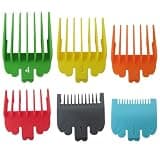 HOTIOGA Professional Cutting Blade Guard for TPOB Slime2, Combs Clipper Guides Replacement - 1/16" to 1/2" (6pcs, Multi-Colored)