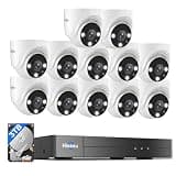 Hiseeu 12 Channel Wired Security Camera System with Smart Dual Light,Audio,Person/Vehicle Detection,121°Wide View,5MP DVR,12PCS 5MP IP67 Outdoor CCTV Cameras,3TB HDD for 24/7 Surveillance