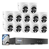 Hiseeu 12 Channel Wired Security Camera System with Smart Dual Light,Audio,Person/Vehicle Detection,121°Wide View,5MP DVR,12PCS 5MP IP67 Outdoor CCTV Cameras,3TB HDD for 24/7 Surveillance