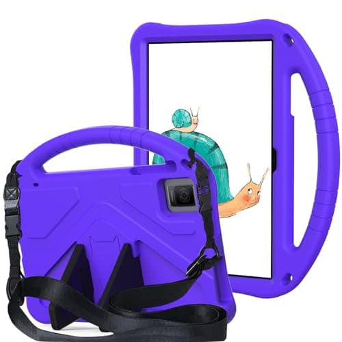 QYiiD Kids Case for Lenovo Idea Tab 11" 2025/Lenovo K11 Gen 2 TB336ZU /TB336FU, Kids EVA Protective Shockproof Cover with Stand Handle, Shoulder Strap, Handle Stand, Purple