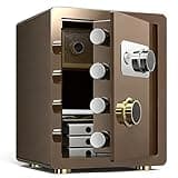 Large Safe Box, Fire-Resistant Steel Vault with Mechanical Code Lock, Anti-Theft Protection for Jewelry, Documents & Valuables, Ideal for Home Use, Black 15"x11.8"x11.8"(Black,15 * 13.38 * 23.62)