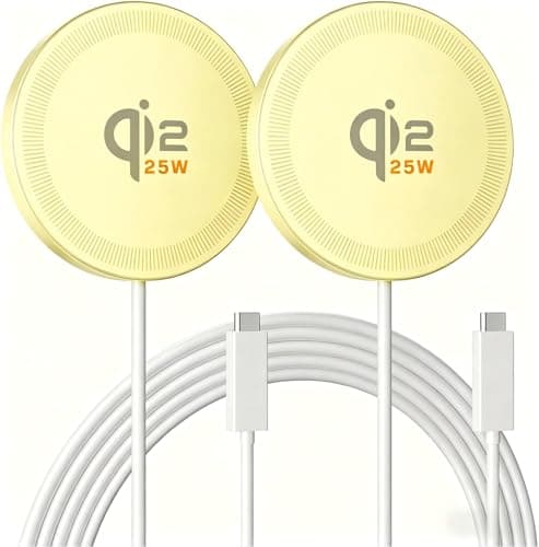 Qi2.2 Magnetic Wireless Charger for iPhone: 25W Fast Charging Mag Pad for Apple iPhone 17 17e 16 15 14 Pro Max Google Pixel 10 - Slim Compact for Desk Bedside Travel - Light Yellow