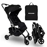 Colugo Compact Stroller+ Lightweight Travel Stroller 16lb, One-Hand Auto-Fold, Multi-Position Recline, for Infants and Toddlers Ages 6 Months to 4 Years, Rain Cover, Backpack and Cup Holder, Black
