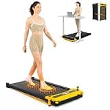 THERUN Double-Sided Walking Pad Treadmill with Incline, Easy-Flip 2-in-1 for Walking & Foot Massage, Quiet Under Desk Machine with Remote & LED Display for Home & Office Use
