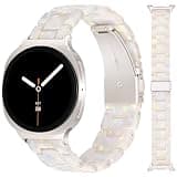 Calina Resin Band Compatible with Samsung Galaxy Watch 8 Bands 40mm 44mm/Galaxy Watch 8 Classic Band 46mm Women Men, Light Cute Replacement Bands for Samsung Watch 8 Bands, Colorful White