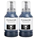 Replacement for EPT502 Ink Bottles 2 Black Us with ET-2700 ET2750 ET2760 ET-2850 ET-3700 ET-3710 ET-3750 ET-3760 ET-3830 ET-3850 ET-4750 ET-4760 ET-4850 ET-15000 ST-2000 ST-3000 ST-4000 Printer (2BK)