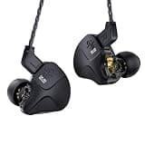 CCZ DC03 in Ear Monitor Headphones, IEMs for Gaming, Deep Bass Sound Wired Earbuds, 1DD HiFi in Ear Headphones Noise Cancelling Ear buds, in Ears for Singers Musician Stage Drummer(Black, without Mic)