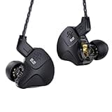 CCZ DC03 in Ear Monitor Headphones, IEMs for Gaming, Deep Bass Sound Wired Earbuds, 1DD HiFi in Ear Headphones Noise Cancelling Ear buds, in Ears for Singers Musician Stage Drummer(Black, without Mic)