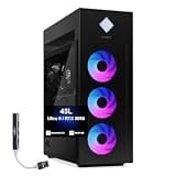 HP OMEN 45L Gaming Desktop PC (Intel Ultra 9-285K, GeForce RTX 5090 32GB GDDR7, 64GB DDR5, 256GB PCIe SSD + 2TB HDD, RGB Fans, 360mm AIO, 1200W PSU, Win 11 Pro) w/DKZ USB Port Expander