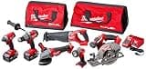 Milwaukee 2896-26 M18 Fuel 18-Volt Lithium-Ion Brushless Cordless Combo Kit (6-Tool) with (2) 5.0 Ah Batteries, (1) Charger, (2) Tool Bags