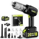 YOWMOFT Handheld Vacuum Cordless with 5 Packs HEPA Filter, Black-Green