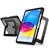SQQSOOZ Case for iPad (A16) 11th Generation 11 Inch 2025, iPad 10th Generation 10.9 Inch Case 2022 with Pencil Holder, Frosted Back Shell, Shockproof Protective Cover with Multi-Angle Kickstand, Black