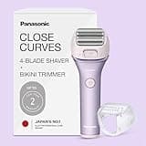 Panasonic Electric Shaver for Women, Cordless 4-Blade Shaver, Bikini Attachment, Pop-Up Trimmer, Wet-Dry Operation, Electric Razors for Women - ES-AWL8AV (Purple)