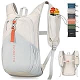 FIORETTO 15L Hiking Backpack for Women Men Mini Packable Backpack Lightweight Small Daypack for Camping Travel Outdoor, Beige
