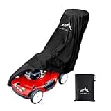 Himal Outdoors Lawn Mower Cover - Heavy Duty 600D Polyester Oxford Waterproof, UV Protection Universal Fit with Drawstring & Cover Storage Bag,Black