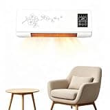 Smart Wall Mounted Portable Heater, Quiet Heating System, with Remote & Timer, for Bedroom, Dorm, RV