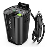 150W Car Power Inverter, 12V DC to 110V AC Car Plug Adapter Outlet Converter, with 2 AC Outlets, A 18W USB A and Dual 30W PD Car Charger, for Laptop Computer - Black