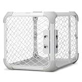 DIGGS Evolv Dog Crate - Slim, Durable Dog Kennel with Removable Ceiling Panel and Modular Design - Safe, Stylish, and Convenient (Ash, Small)