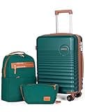 CONCEPTEN Carry On Luggage 22x14x9 Airline Approved, 20-inch Hard Shell Suitcases with Wheels, ABS Lightweight Carry on Suitcase with TSA Lock