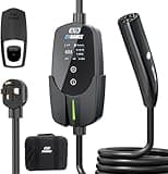 EVDANCE Level 2 EV Charger for Tesla, 40A / 9.6kW Fast Home EV Charging Station with NEMA 14-50 Plug, 25FT Cable, Adjustable Current & Delay Timer, Compatible with All Tesla Model 3/Y/S/X (NACS Plug)