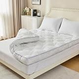 SHOUREN Memory Foam Mattress Topper Queen Size, Supportive Pillow Top Mattress Pad, Breathable & Fluffy Soft Bed Topper with Gel Memory Foam,60"x80"