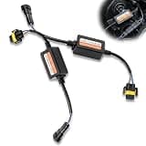 Bouzuny 2PCS CANbus Decoder, H11/H8/H9 Car LED Light Bulb Anti-Flicker Harness Decoder, Waterproof Radio Audio Filter, Universal Cars Bulb Modification Repairing Faulty Adapter for Most Cars (Black)
