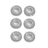 6pcs Electronic Shaver Head Replacement Blades ,Compatible For Philips Norelco SH30 SH50 SH70 SH90 52 Series 1000 2000 S1020 S1050 S1060 Razor(SH90)