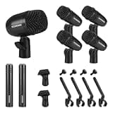 KCZASXN Drum Mic Set 7-Piece Wired Microphone Kit with Case for Recording
