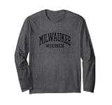 Milwaukee WisconsinVintage Sports Retro OS1 Black Design Long Sleeve T-Shirt