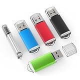 TOPESEL USB Flash Drive 5 Pack 4GB USB 2.0 Flash Drive Memory Stick USB Drive Thumb Drives USB Stick (5 Mixed Colors: Black Blue Green Red Silver)