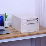 YXEDPBF File Cabinet Flat File Desk Organizer Furniture File Cabinet with Lock Large Capacity Can Store A4 Files Bookcase (White)