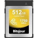 Bitsjour 512 GB CFexpress Type B Card, Smooth RAW 8K Video and Photo, Digital CF Express Memory Card for Cameras Camcorder