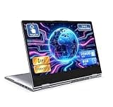 Exilapsire 15.6" Touchscreen Laptop PC,2in1 Notebook Computer with Win 11,8GB RAM 256GB SSD,AMD A9up to 3.2GHz,Slim Laptop, for Students and Business, Frost Purple