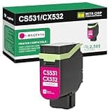 Ronglink 75M10M0 Magenta Toner Cartridge (with New Chip) Replacement for Lexmark CS531 Toner Cartridge for CS531 CX532 CS632 CX635 CS531dw CX532adwe CS632dwe CX635adwe Printer, 1-Pack