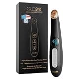 GLO24K Heated Eye Wand & Eye Massager Tool - Gentle Warmth & Vibration for Smoother-Looking Skin, Refreshing Under-Eyes Massage, Portable Beauty Device