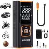 Tire Inflator Portable Air Compressor, 6X Faster 180 PSI Cordless Air Compressor, Air Pump with Pressure Gauge - Portable Tire Inflator for Car, Pickup, Motor, Bicycle, Balls and More