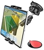 YOOZ Tractor Tablet Holder Suction, Ultra-Durable Metal Tablet Mount for Car Excavator Bulldozer with Aluminum Arm, Windshield Window Dashboard Mount for Tablets & Phones