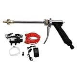 Pressure Washer Pump and Spray Nozzle Kit, G1/2 Male Thread, 100W 12V Portable Car Wash Set for Home and Auto Cleaning