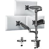 MOUNT PRO Triple Monitor Mount for Max 32" Computer Screen, Adjustable 3 Monitor Desk Mount, up to 19.8lbs Each, Three Display Arm with Tilt Swivel Rotation, VESA Mount 75x75/100x100mm
