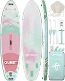 ATPROSS 10'6''x33''Inflatable Stand Up Paddle Board, 400lbs Extra Wide Stand Up Paddleboard with Kayak Seat, Anti-Slip EVA Deck Premium SUP Accessories Kit, Non-Slip Stable Deck Boat