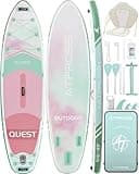ATPROSS 10'6''x33''Inflatable Stand Up Paddle Board, 400lbs Extra Wide Stand Up Paddleboard with Kayak Seat, Anti-Slip EVA Deck Premium SUP Accessories Kit, Non-Slip Stable Deck Boat