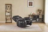 GOWE Black Color AIR Leather Recliner Chair with Vibration and Heating