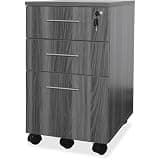 Scranton & Co Medina Box-Box-File Pedestal, 26.75" H x 15.5" W x 18" D, Gray Steel Laminate, Ball-Bearing Drawer Suspension, Gang-Lock Security, Compact Office Filing Cabinet for Under Desk Use