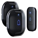 ONMYJFD Outdoor Smart Door Bell Chime Kit with LED Flash Welcome Receiver Home Doorbell Waterproof