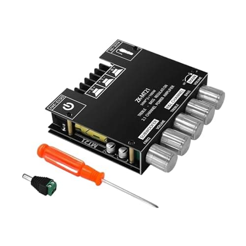 Bluetooths Amplifier Module – 2 Channel Audio Board, 50W x2 Plus 100W Output, DC 12V 24V Power | Treble Bass Control System, DIY Sound Amplifier for Home Theater Speaker Setup