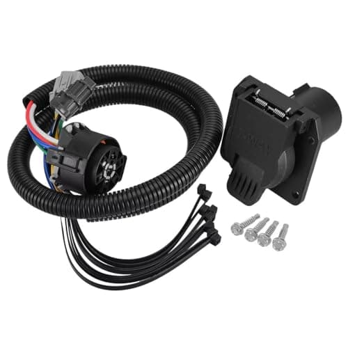 WPHBMMF Auto Replacement Parts 7 Pin Trailer Plug Wire Harness fit for Ford for GM for w/USCAR Socket Easy Repairs