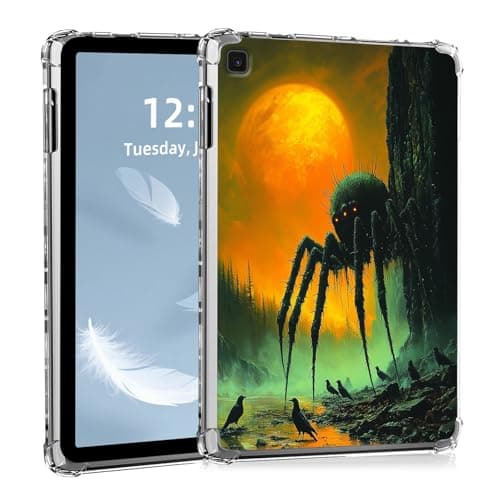 for Samsung Galaxy Tab S6 Lite 10.4 Inch Case,Clear Transparent Shockproof TPU Tablet Cover,Slim Lightweight Anti-Yellow Protective Case for Galaxy Tab S6 Lite,Giant Spider at Sunset