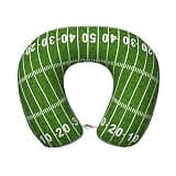 Fuzquwu American Football Field2 Print Travel Neck Pillow,Airplane Pillow for Neck Support,Travel Essential for Flights Car Train Office