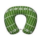 Fuzquwu American Football Field2 Print Travel Neck Pillow,Airplane Pillow for Neck Support,Travel Essential for Flights Car Train Office